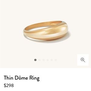 Mejuri Thin Dome Ring Size 9